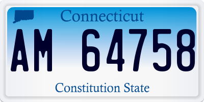 CT license plate AM64758