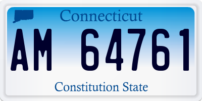 CT license plate AM64761