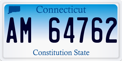 CT license plate AM64762