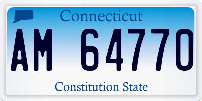 CT license plate AM64770