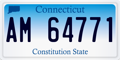 CT license plate AM64771