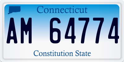 CT license plate AM64774