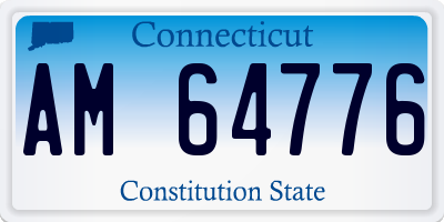 CT license plate AM64776
