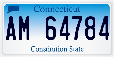 CT license plate AM64784