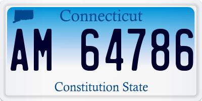 CT license plate AM64786