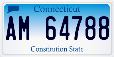 CT license plate AM64788
