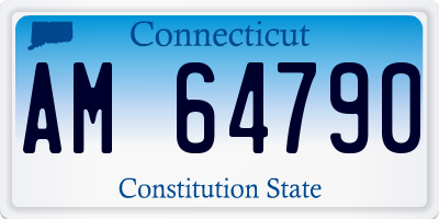 CT license plate AM64790