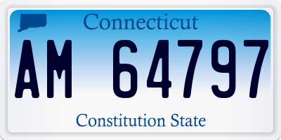 CT license plate AM64797