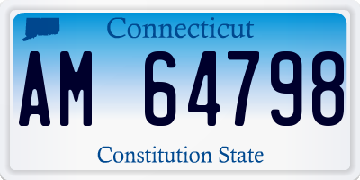 CT license plate AM64798