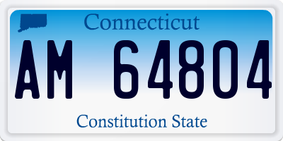 CT license plate AM64804