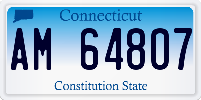 CT license plate AM64807