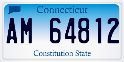 CT license plate AM64812