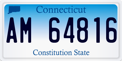 CT license plate AM64816