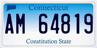 CT license plate AM64819