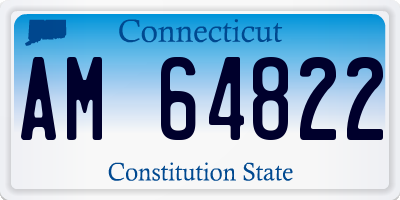 CT license plate AM64822