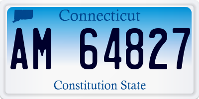 CT license plate AM64827