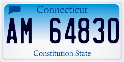 CT license plate AM64830
