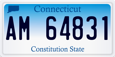 CT license plate AM64831