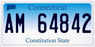 CT license plate AM64842