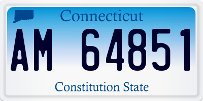 CT license plate AM64851