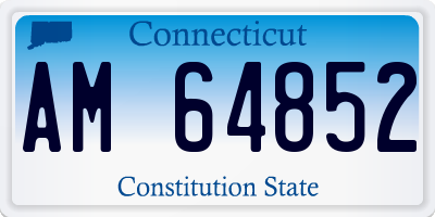 CT license plate AM64852