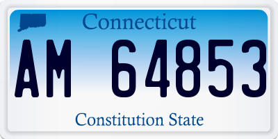 CT license plate AM64853