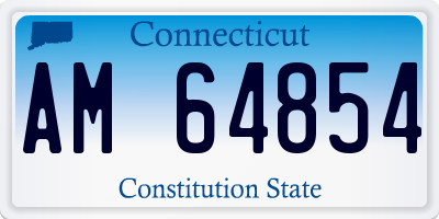 CT license plate AM64854