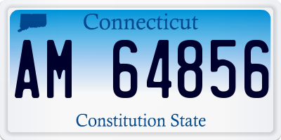CT license plate AM64856