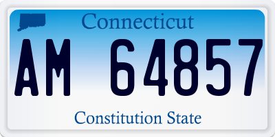 CT license plate AM64857