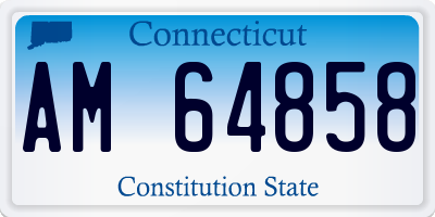 CT license plate AM64858