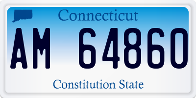 CT license plate AM64860