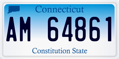 CT license plate AM64861