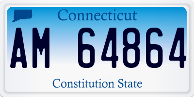 CT license plate AM64864