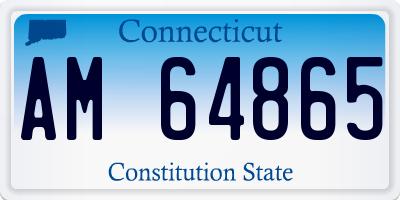 CT license plate AM64865