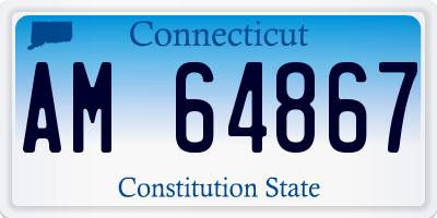 CT license plate AM64867