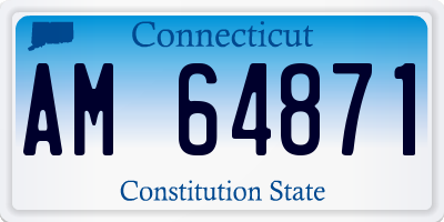CT license plate AM64871