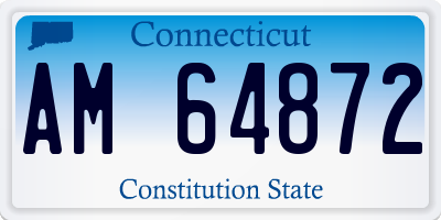 CT license plate AM64872