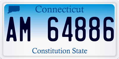 CT license plate AM64886