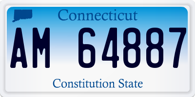 CT license plate AM64887