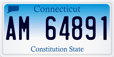 CT license plate AM64891