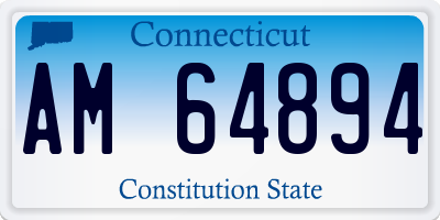 CT license plate AM64894