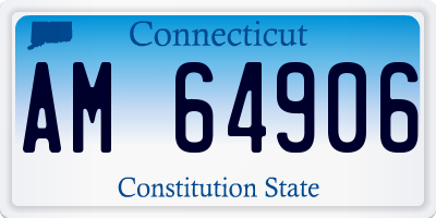 CT license plate AM64906