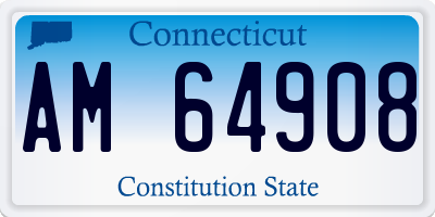 CT license plate AM64908