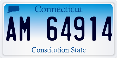 CT license plate AM64914