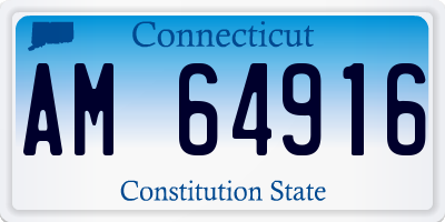 CT license plate AM64916