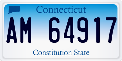 CT license plate AM64917