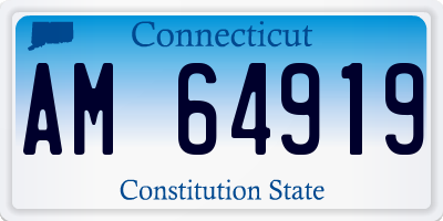CT license plate AM64919