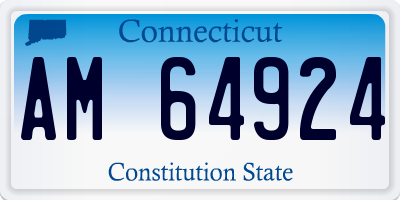 CT license plate AM64924
