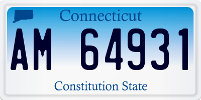 CT license plate AM64931