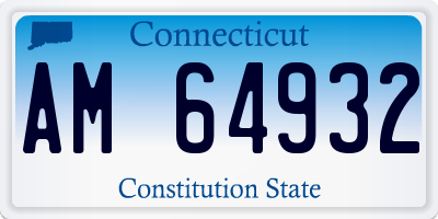 CT license plate AM64932